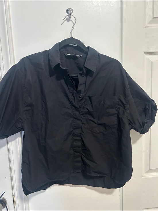 Zara Other - Zara Black Short-Sleeve Casual Button-Down Shirt